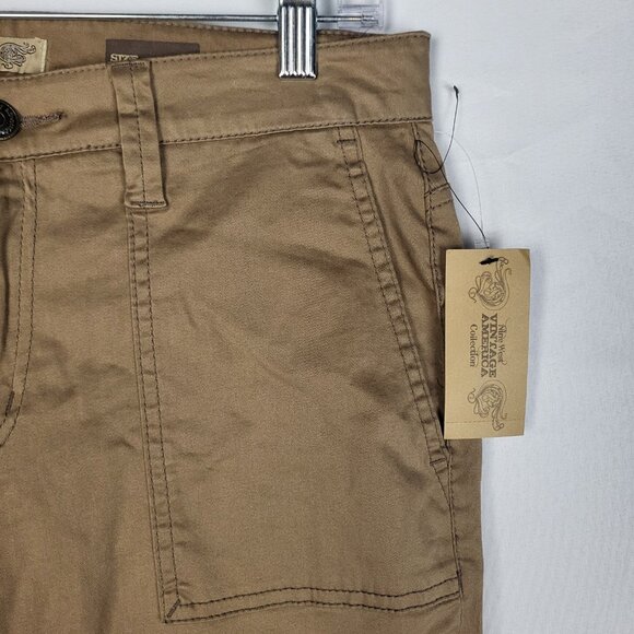 Nine West Vintage America Pants Women's 6 28 Brown Cropped Rolled Hem NWT - Picture 5 of 12